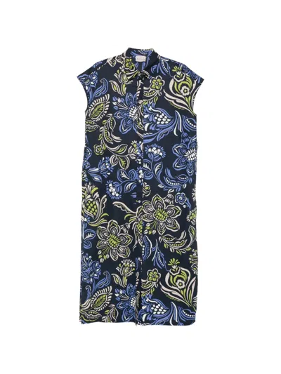Marella Floral-print Midi Dress In Blue