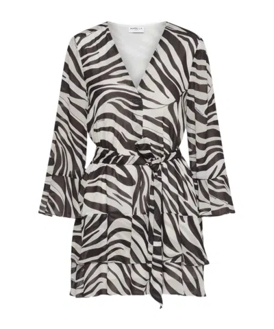 Marella Flounced Viscose Georgette Dress - Black