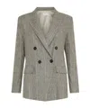 Marella Flowing Double-breasted Blazer In Gray