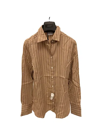 Marella Folk Striped Long-sleeve Shirt In Multi