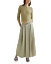 Marella Fontana Belted Maxi Skirt In Green