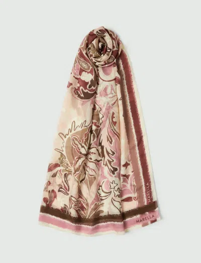 Marella Foulard Woman Mixed Silk Terracotta In Pink