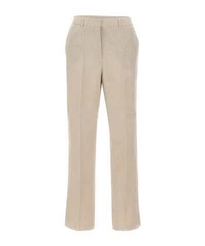 Marella Fragola Straight Leg Trousers In Neutral