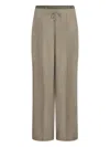 Marella Straight-fit Stretch Viscose And Linen Trousers In Brown
