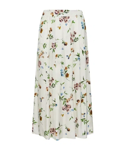 Marella Full Satin Skirt In White