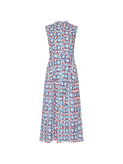 Marella Geometric-print Belted Maxi Dress In Multi