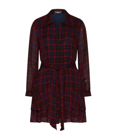 Marella Georgette Flounce Dress In Animal Print