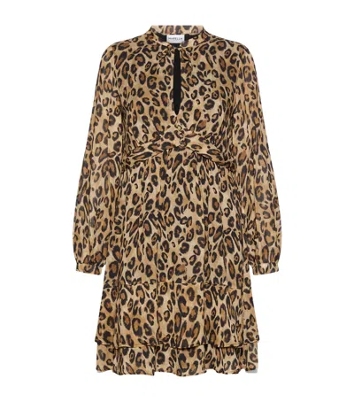 Marella Georgette Leopard-print Midi Dress In Animal Print