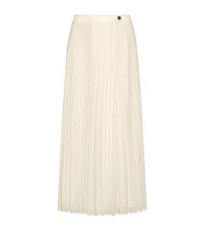 Marella Georgette Pleated Skirt In Gold