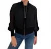 Marella Georgette Sorona Blouson Jacket In Black In Black
