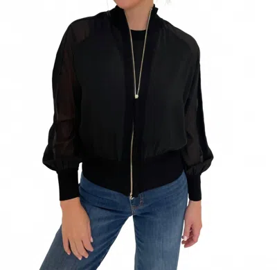 Marella Georgette Sorona Blouson Jacket In Black