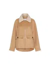Marella Double-faced Wool-blend Heavy Jacket In Neutral