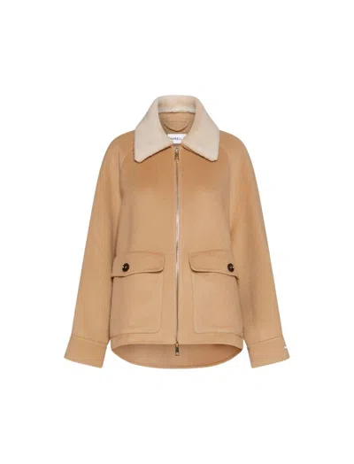 Marella Gettone Short Coat Camel In Neutral