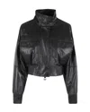 Marella Button Lambskin Jacket In Gray
