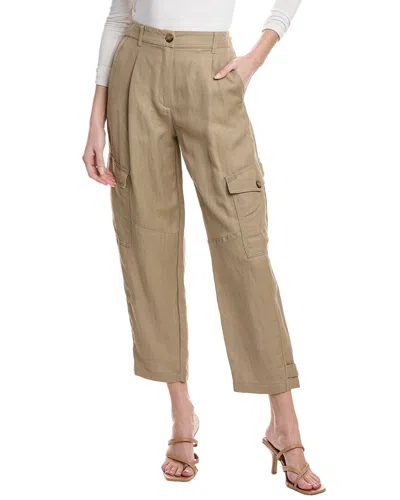 Marella Giada Linen-blend Trouser In Beige