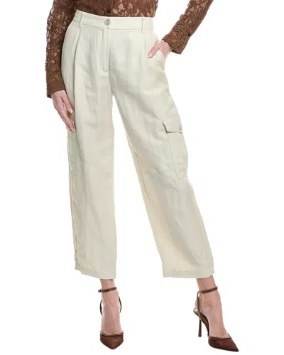 Marella Giada Linen-blend Trouser In White