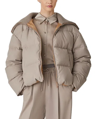 Marella Giano Puffer Coat In Turtledove