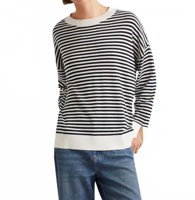Marella Giara Oversized Crew-neck Sweater In Cream In Gray