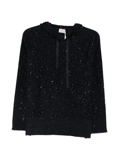 Marella Glitter-effect Drawstring Hoodie In Multi