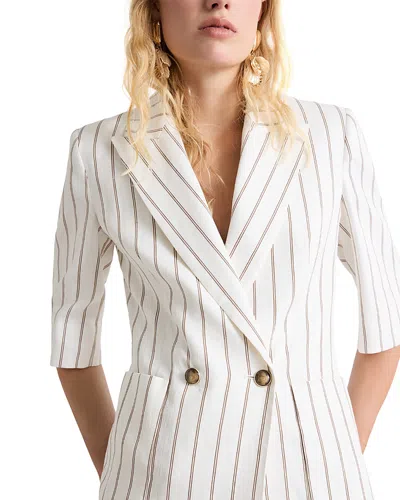 Marella Gondola Striped Blazer In White