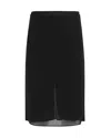 Marella Gonna Midi In Georgette Nera In Black