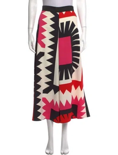Pre-owned Marella Graphic Print Wide Leg Pants In Multicolor