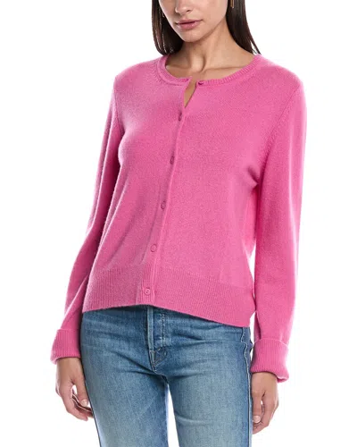 Marella Graphic Wool & Cashmere-blend Cardigan In Pink