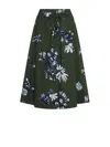 Marella Flared Calf-length Skirt - Dark Green In Black
