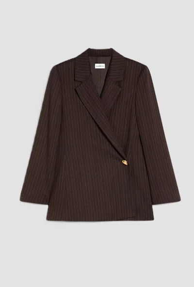 Marella Grey Jacket Crossed By Woman Brown