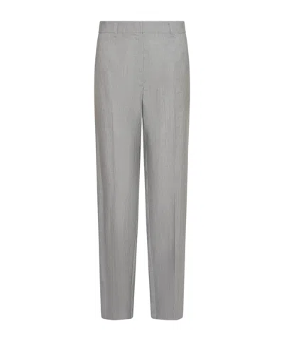 Marella Grisaille-look Wool And Silk Tailored Trousers - Grey In Gray
