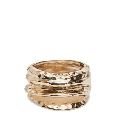 Marella Hammered Metal Bangle - Gold