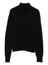 Marella High-neck Long-sleeve Sweater In Black