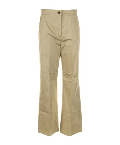 Marella High Waist Wide Leg Trousers In Camel