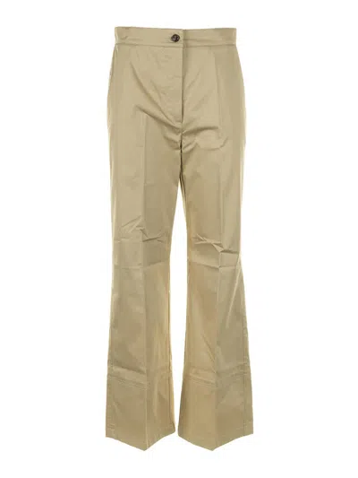 Marella High Waist Wide Leg Trousers In Neutral