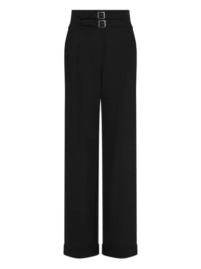 Marella High-waisted Trousers In Black