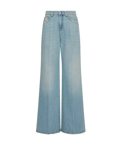 Marella High-waisted Wide-leg Jeans - Dust Blue