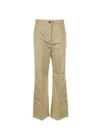 Marella High-waisted Wide Leg Trousers In Green