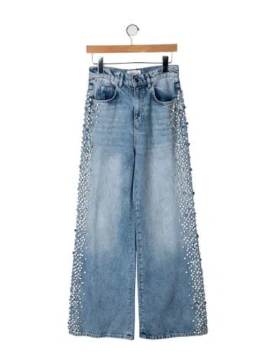 Pre-owned Marella High-rise Wide Leg Jeans In Blue