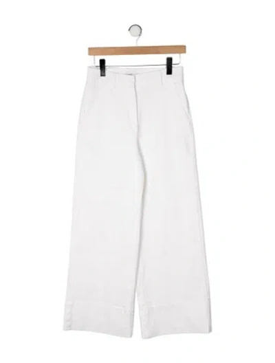 Pre-owned Marella High-rise Wide Leg Jeans In White