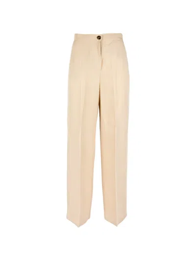 Marella High-waisted Pressed-crease Trousers In Multi