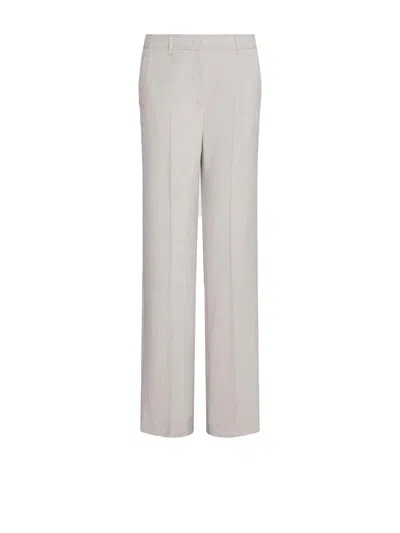 Marella High-waisted Casual Trousers In White