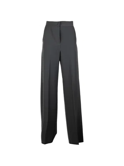 Marella High-waisted Wide-leg Trousers In Gray