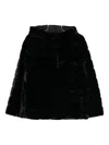 Marella Hooded Faux-fur Jacket In Black