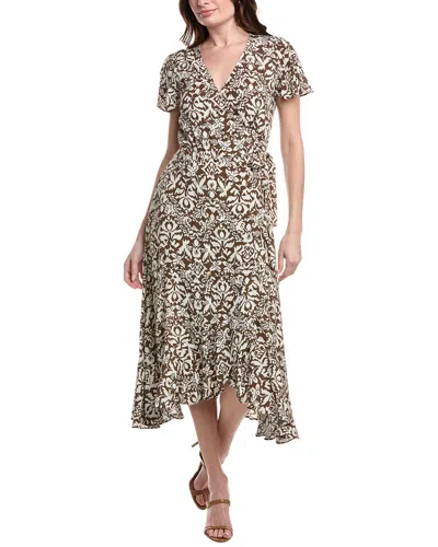 Marella Iblues Valuta Wrap Dress In Brown