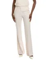 Marella Wide-leg High-waist Trousers With Textured Fabric In Neutral
