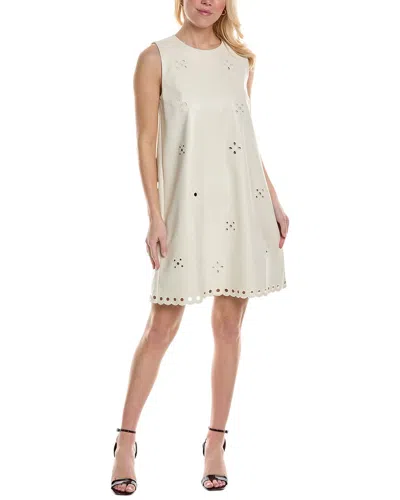 Marella Ilio Eyelet Flared Dress In Grey