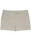 Marella Stretch Viscose And Linen Micro Pants In Beige