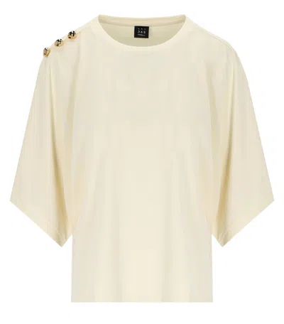Marella Ivory Puzzle Blouse  In Neutral