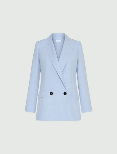 Marella Jacket In Canvas Woman Blue
