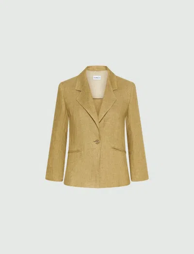 Marella Jacket Woman Kaki In Yellow